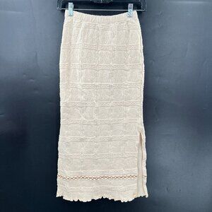Vintage Chavin cotton fairycore grunge whimsical natural fiber maxi skirt XS
